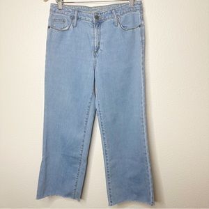 Universal Thread High Rise Wide Leg Crop Raw Hem Denim Jeans